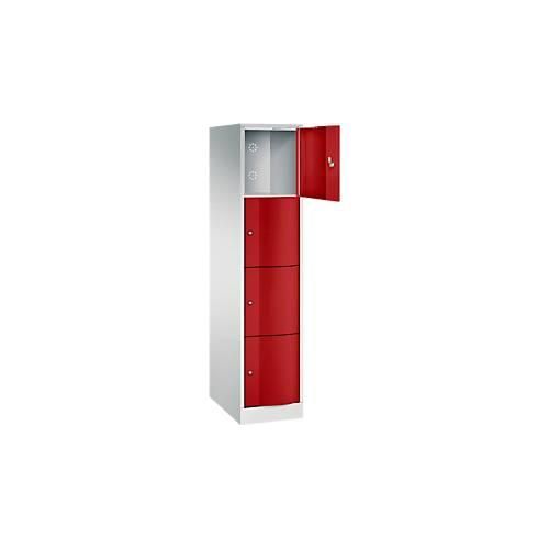 4056211295281 - C+P XL-Schließfachschrank Resisto H1950xB396xT640 Korpus Lichtgrau Türen Enzianblau 1 Abteil 4 Fächer 4056211295281 - C+P XL-Schließfachschrank Resisto H1950xB396xT640 Korpus Lichtgrau Türen Enzianblau 1 Abteil 4 Fächer