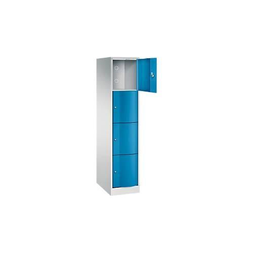 4061261404224 - C+P XL-Schließfachschrank Resisto H1950xB396xT640 Korpus Lichtgrau Türen Rubinrot 1 Abteil 4 Fächer 4061261404224 - C+P XL-Schließfachschrank Resisto H1950xB396xT640 Korpus Lichtgrau Türen Rubinrot 1 Abteil 4 Fächer