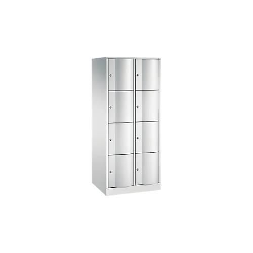 4061261404996 - C+P XL-Schließfachschrank Resisto H1950xB772xT640 Korpus Lichtgrau Türen Rubinrot 2 Abteile 8 Fächer 4061261404996 - C+P XL-Schließfachschrank Resisto H1950xB772xT640 Korpus Lichtgrau Türen Rubinrot 2 Abteile 8 Fächer