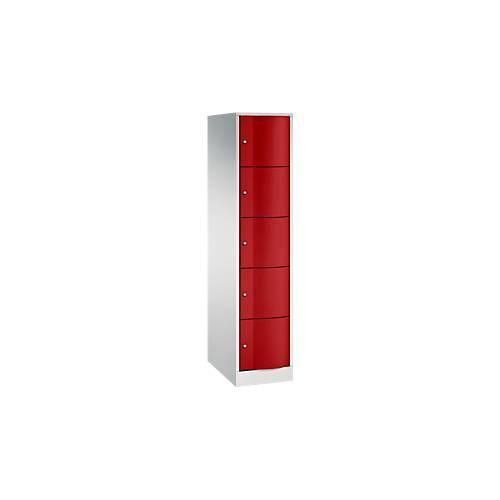 4050646425794 - C+P XL-Schließfachschrank Resisto H1950xB396xT640 Korpus Lichtgrau Türen Enzianblau 1 Abteil 5 Fächer 4050646425794 - C+P XL-Schließfachschrank Resisto H1950xB396xT640 Korpus Lichtgrau Türen Enzianblau 1 Abteil 5 Fächer