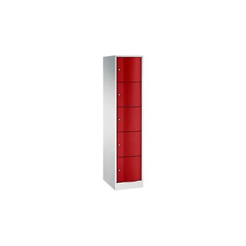 4050646557808 - C+P Schließfachschrank Resisto H1950xB396xT540 Korpus Lichtgrau Türen Lichtblau 1 Abteil 5 Fächer 4050646557808 - C+P Schließfachschrank Resisto H1950xB396xT540 Korpus Lichtgrau Türen Lichtblau 1 Abteil 5 Fächer