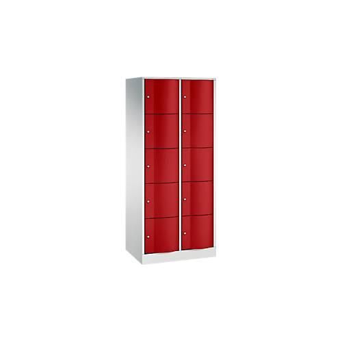 4025314713022 - C+P Schließfachschrank Resisto H1950xB772xT540 Korpus Lichtgrau Türen Enzianblau 2 Abteile 10 Fächer 4025314713022 - C+P Schließfachschrank Resisto H1950xB772xT540 Korpus Lichtgrau Türen Enzianblau 2 Abteile 10 Fächer