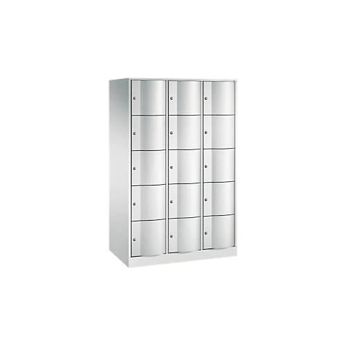 4056211278680 - C+P XL-Schließfachschrank Resisto H1950xB1148xT640 Korpus Lichtgrau Türen Viridingrün 3 Abteile 15 Fächer 4056211278680 - C+P XL-Schließfachschrank Resisto H1950xB1148xT640 Korpus Lichtgrau Türen Viridingrün 3 Abteile 15 Fächer