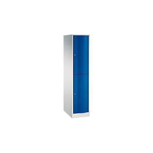 4053597115837 - Garderobenspind Resisto 1 Abteil 2 Fächer B 396 x T 640 x H 1950 mm Lichtgrau Enzianblau 4053597115837 - Garderobenspind Resisto 1 Abteil 2 Fächer B 396 x T 640 x H 1950 mm Lichtgrau Enzianblau