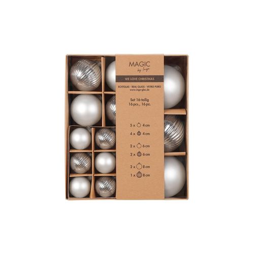 4061752159053 - Weihnachtsbaumkugel »Frosty Silver 16 Stück Silberfarben« (16 St)