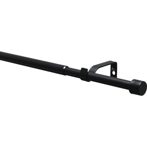 4003018381648 - Gardinenstange Gardinenstangen Set Kos schwarz (schwarz matt) Ø19mm Metall Gardinenstangen mit Bohren Schrauben Wandmontage Metall Ø 19 16 mm
