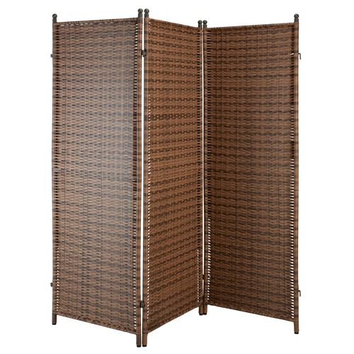 4051722991028 - Paravent MERXX Paravent Geflecht TOPSELLER braun (hellbraun) Stellwände B H 183cm x 182cm Stahl Geflecht Rattan B183cm H182cm