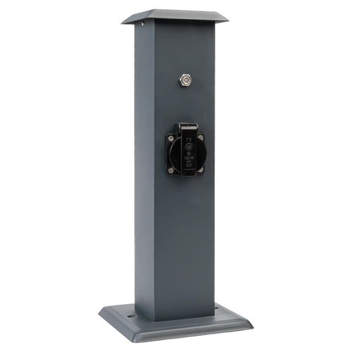 4260649283301 - Grafner® Steckdosensäule anthrazit mit Dämmerungssensor Edelstahl Gartensteckdose Energiesäule 4260649283301 - Grafner® Steckdosensäule anthrazit mit Dämmerungssensor Edelstahl Gartensteckdose Energiesäule