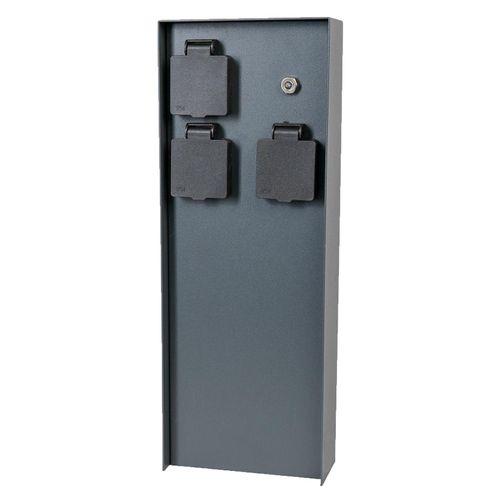 4260649283202 - Grafner® Steckdosensäule Dämmerungssensor anthrazit mit 3 Außensteckdosen Edelstahl Gartensteckdose 4260649283202 - Grafner® Steckdosensäule Dämmerungssensor anthrazit mit 3 Außensteckdosen Edelstahl Gartensteckdose