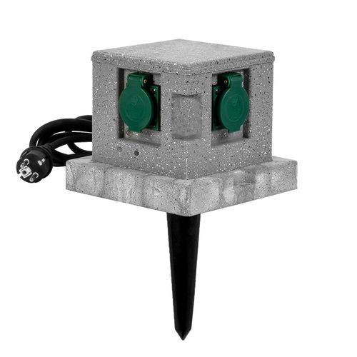 4260649283615 - Grafner® Wifi Gartensteckdose Außensteckdose Steinoptik Quadratisch Tuya Smart Life 4260649283615 - Grafner® Wifi Gartensteckdose Außensteckdose Steinoptik Quadratisch Tuya Smart Life