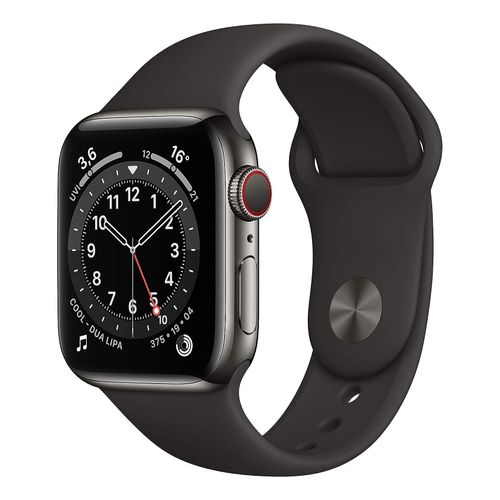 0190199836570 - REFURBISHED – Watch Series 6 GPS + Cellular 40mm Stainless Steel Graphite Sportband Black - Sehr Gut 0190199836570 - REFURBISHED – Watch Series 6 GPS + Cellular 40mm Stainless Steel Graphite Sportband Black - Sehr Gut