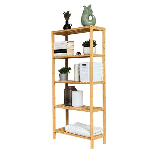 4260649285176 - Badregal mit 5 Etagen aus Bambus 131x60x26 cm 4260649285176 - Badregal mit 5 Etagen aus Bambus 131x60x26 cm