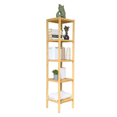 4260649285169 - Badregal mit 5 Etagen aus Bambus 147x33x33 cm 4260649285169 - Badregal mit 5 Etagen aus Bambus 147x33x33 cm