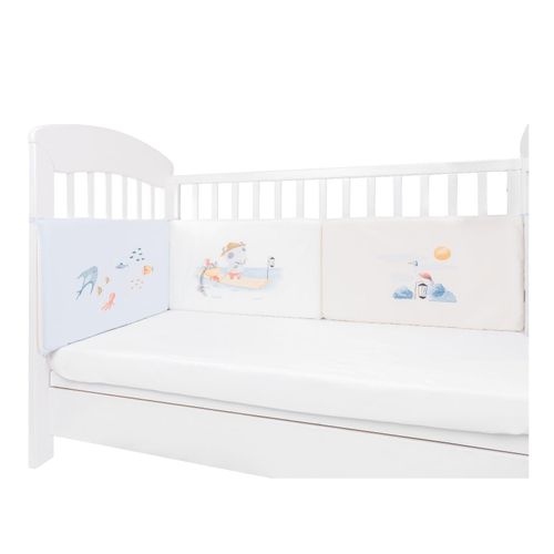 3801101080529 - Kikkaboo Babybett Nestchen für Babybett 120 x 60 cm Bettumrandung 180 x 35 cm blau 3801101080529 - Kikkaboo Babybett Nestchen für Babybett 120 x 60 cm Bettumrandung 180 x 35 cm blau