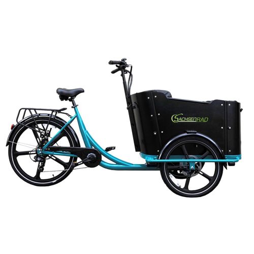 4050296122432 - SachsenRAD E-Lastenrad T2 Neo Vintage Transport E-Bike mit Holzbox schwarz