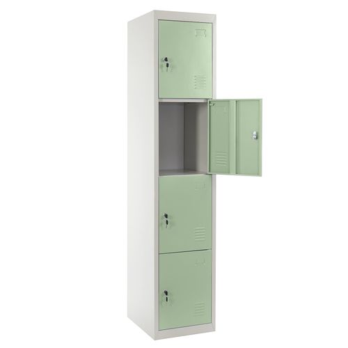 4057651097794 - Schließfach Preston T163 Schließfachschrank Wertfachschrank Spind Metall 180x38x45cm grün 4057651097794 - Schließfach Preston T163 Schließfachschrank Wertfachschrank Spind Metall 180x38x45cm grün