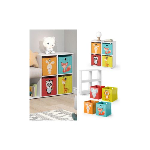 4066731034826 - Bücherregal Würfelregal Standregal Tetra Weiß Raumteiler Kinder-Faltboxen 4066731034826 - Bücherregal Würfelregal Standregal Tetra Weiß Raumteiler Kinder-Faltboxen