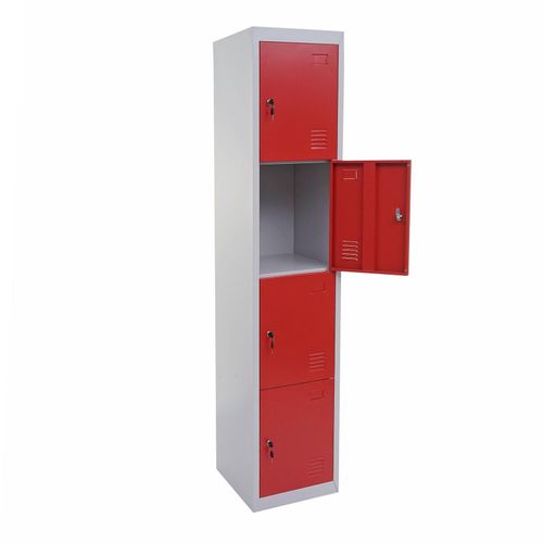4057651385334 - Schließfach Preston T163 Schließfachschrank Wertfachschrank Spind Metall 180x38x45cm ~ rot 4057651385334 - Schließfach Preston T163 Schließfachschrank Wertfachschrank Spind Metall 180x38x45cm ~ rot