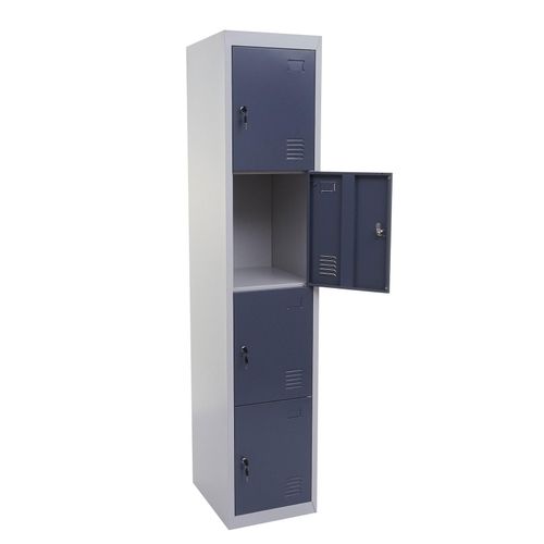 4057651385358 - Schließfach Preston T163 Schließfachschrank Wertfachschrank Spind Metall 180x38x45cm ~ anthrazit-grau