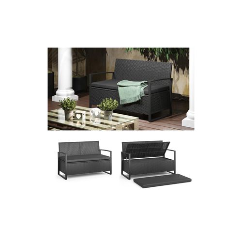 4066731036370 - OK-Living Kissenbox-Bank Sitzbank Gartenbank Rattan Anthrazit Aufbewahrung Bank 4066731036370 - OK-Living Kissenbox-Bank Sitzbank Gartenbank Rattan Anthrazit Aufbewahrung Bank