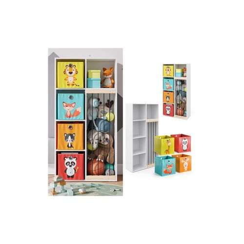 4066731034840 - Kinderregal Kuscheltierbox Aufbewahrung Marvin Bücherregal Weiß Faltbox 4066731034840 - Kinderregal Kuscheltierbox Aufbewahrung Marvin Bücherregal Weiß Faltbox