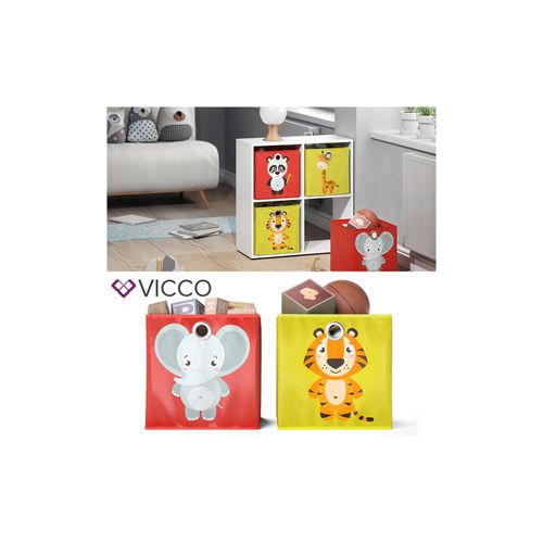 4251421933415 - VICCO 2er Set Faltbox 30x30 cm Kinder Faltkiste Aufbewahrungsbox Regalkorb
