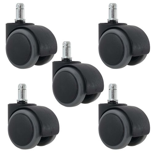 4057651161914 - 5er-Set Hartbodenrollen MCW-H86 Bürostuhl-Rollen Stuhlrollen 150kg belastbar Ø 11mm ~ grau 4057651161914 - 5er-Set Hartbodenrollen MCW-H86 Bürostuhl-Rollen Stuhlrollen 150kg belastbar Ø 11mm ~ grau