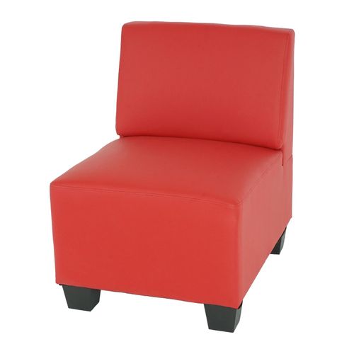 4052826123377 - Modular Sessel ohne Armlehnen Mittelteil Moncalieri Kunstleder ~ rot 4052826123377 - Modular Sessel ohne Armlehnen Mittelteil Moncalieri Kunstleder ~ rot