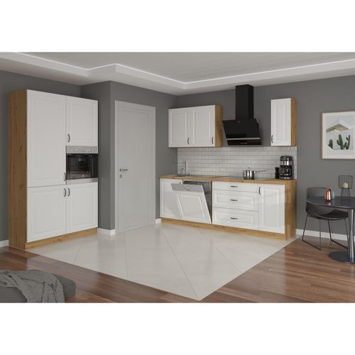 4260304598313 - Küche Stilo Weiß + Eiche Artisan 230 + 120 Küchenzeile Küchenblock Einbauküche 4260304598313 - Küche Stilo Weiß + Eiche Artisan 230 + 120 Küchenzeile Küchenblock Einbauküche
