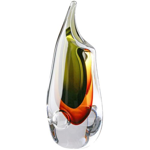 4063387555019 - Tischvase CASABLANCA BY GILDE Vase Finesse braun grün klar H30 cm braun grün klar B13cm H30cm T8cm Glas Vasen 4063387555019 - Tischvase CASABLANCA BY GILDE Vase Finesse braun grün klar H30 cm braun grün klar B13cm H30cm T8cm Glas Vasen