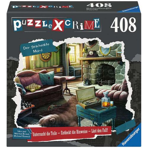 4005556175628 - Ravensburger Puzzle X Crime - Der geschenkte Mord - 408 Teile Puzzle-Krimispiel für 1-4 Spieler