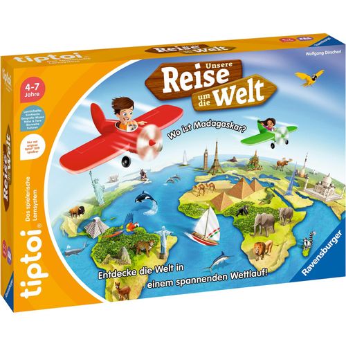 4005556001170 - Dirscherl Wolfgang Ravensburger tiptoi Spiel 00117 Unsere Reise um die Welt - Lernspiel ab 4 Jahren lehrreiches Geografiespiel für Jungen und Mädchen für 1-4 Spieler