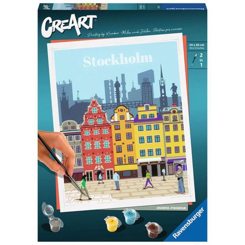 4005556235209 - Malen nach Zahlen RAVENSBURGER CreArt Colorful Stockholm Malvorlagen bunt Kinder Malen Zubehör Made in Europe  FSC- schützt Wald - weltweit
