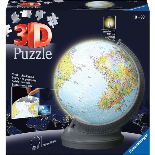 4005556115495 - Ravensburger 3D Puzzle 11549 - Globus mit Licht - 540 Teile - Beleuchteter Globus für Erwachsene und Kinder ab 10 Jahren 4005556115495 - Ravensburger 3D Puzzle 11549 - Globus mit Licht - 540 Teile - Beleuchteter Globus für Erwachsene und Kinder ab 10 Jahren