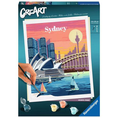 4005556235261 - Malen nach Zahlen RAVENSBURGER CreArt Colorful Sydney Malvorlagen bunt Kinder Malen Zubehör Made in Europe  FSC- schützt Wald - weltweit