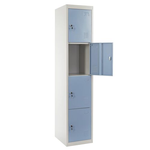 4052826053667 - Schließfach Preston T163 Schließfachschrank Wertfachschrank Spind Metall 180x38x45cm blau 4052826053667 - Schließfach Preston T163 Schließfachschrank Wertfachschrank Spind Metall 180x38x45cm blau