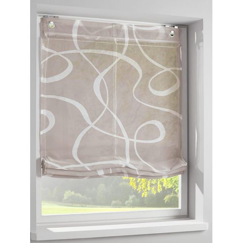 6943755954690 - Raffrollo HEINE HOME Raffrollos Gr 140 cm Hakenaufhängung 80 cm grau (taupe weiß) Raffrollos halbtransparent 6943755954690 - Raffrollo HEINE HOME Raffrollos Gr 140 cm Hakenaufhängung 80 cm grau (taupe weiß) Raffrollos halbtransparent