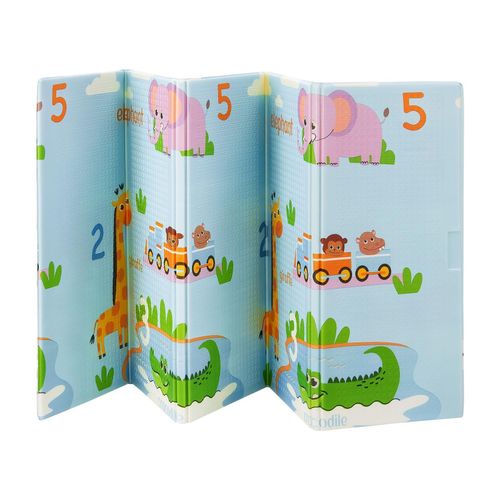 4260565528227 - Kinder Spielmatte Stella 180x200 cm Tiere - XXL Matte Schaumstoff - faltbar & soft - Blau 4260565528227 - Kinder Spielmatte Stella 180x200 cm Tiere - XXL Matte Schaumstoff - faltbar & soft - Blau