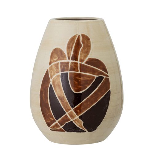 5711173271573 - Vase Jonas aus Steingut Ø14xH18 cm braun 5711173271573 - Vase Jonas aus Steingut Ø14xH18 cm braun