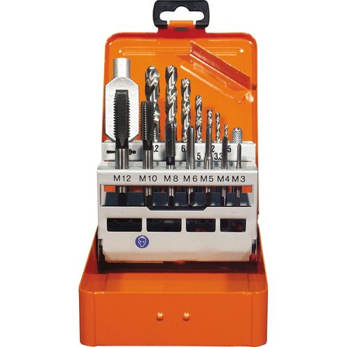 4000146910139 - Projahn - Bohrer Set 15-teilig mit Gewinde- und Kernlochbohrer in Metallkassette 4000146910139 - Projahn - Bohrer Set 15-teilig mit Gewinde- und Kernlochbohrer in Metallkassette