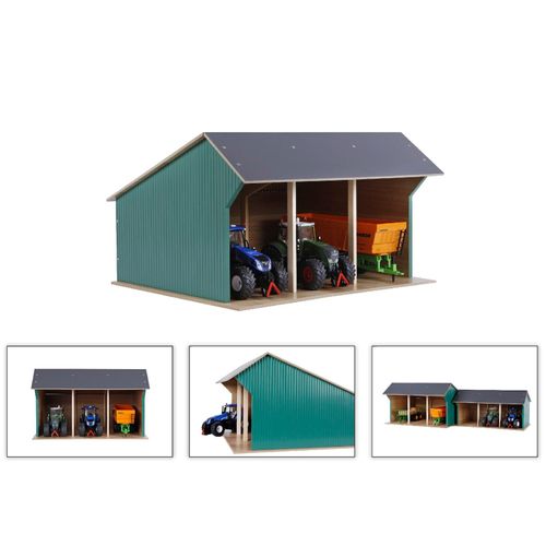 8713219345153 - Kids Globe Fahrzeugschuppen 132 für bis zu 3 Fahrzeuge Maße 45x38x27 cm