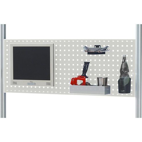 4040376136107 - Lochplatte lichtgrau RAL 7035 Stahlblech BxTxH 750 x 40 x 450 mm 4040376136107 - Lochplatte lichtgrau RAL 7035 Stahlblech BxTxH 750 x 40 x 450 mm