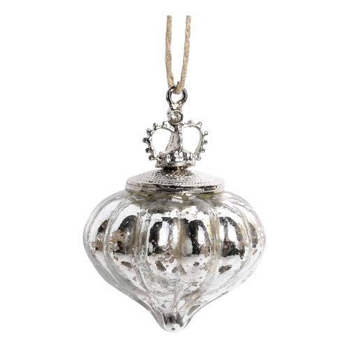5712750377565 - Chic Antique Weihnachtlicher Tropfen Aufhänger mit Strasssteinen H75 Ø 5 cm Bauernsilber 5712750377565 - Chic Antique Weihnachtlicher Tropfen Aufhänger mit Strasssteinen H75 Ø 5 cm Bauernsilber