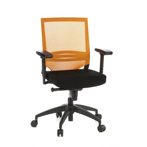 4260182536360 - Profi Bürostuhl PORTO BASE Stoff Netzstoff mit Armlehnen (höhenverstellbar) hjh OFFICE