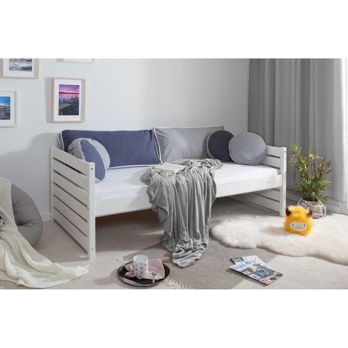 4251105963905 - TiCAA Sofabett Naomi 120x200 Kiefer massiv Weiß