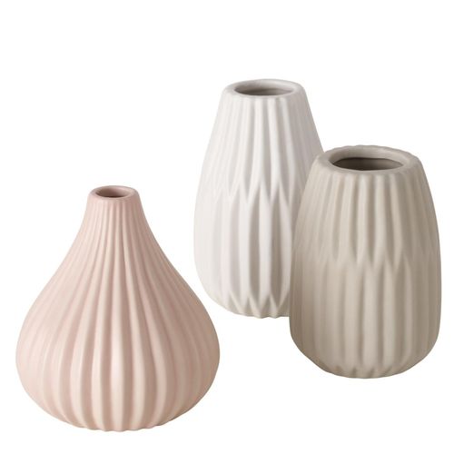 4066076513871 - Vase Wilma 3er Grau Rosa Weiß 4066076513871 - Vase Wilma 3er Grau Rosa Weiß