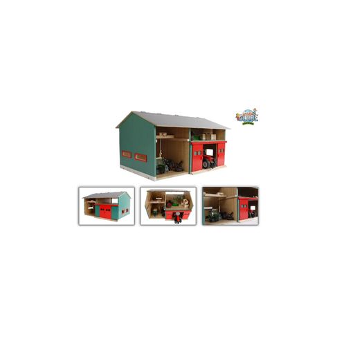 8713219375549 - KidsGlobe Werkstatt mit Lagerraum 132 Dach aufklappbar Tore beweglich 41x54x32 8713219375549 - KidsGlobe Werkstatt mit Lagerraum 132 Dach aufklappbar Tore beweglich 41x54x32