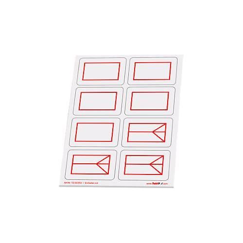 4260291141257 - Taktische Zeichen Taktifol Einheiten rechteckig selbsthaftend beschriftbar trocken abwischbar L 46 x B 32 mm rot 8 Zeichen