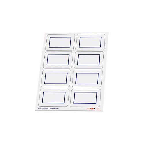 4260291141240 - Taktische Zeichen Taktifol Einheiten rechteckig selbsthaftend beschriftbar trocken abwischbar L 46 x B 32 mm blau 8 Zeichen