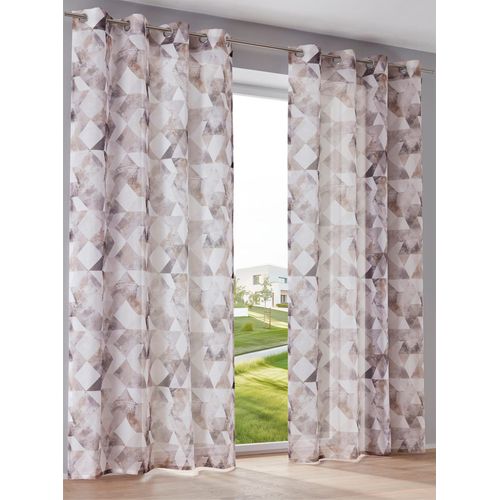 6936782373916 - Gardine HEINE HOME Gr 3 grau (taupe) B135cm H225cm Polyester Gardinen 6936782373916 - Gardine HEINE HOME Gr 3 grau (taupe) B135cm H225cm Polyester Gardinen